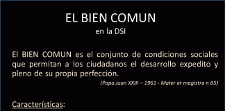 El bien común en la Doctrina Social de la Iglesia