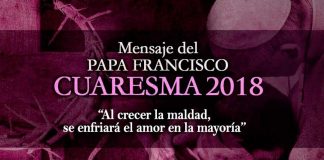 Mensaje del Papa Francisco para la Cuaresma 2018