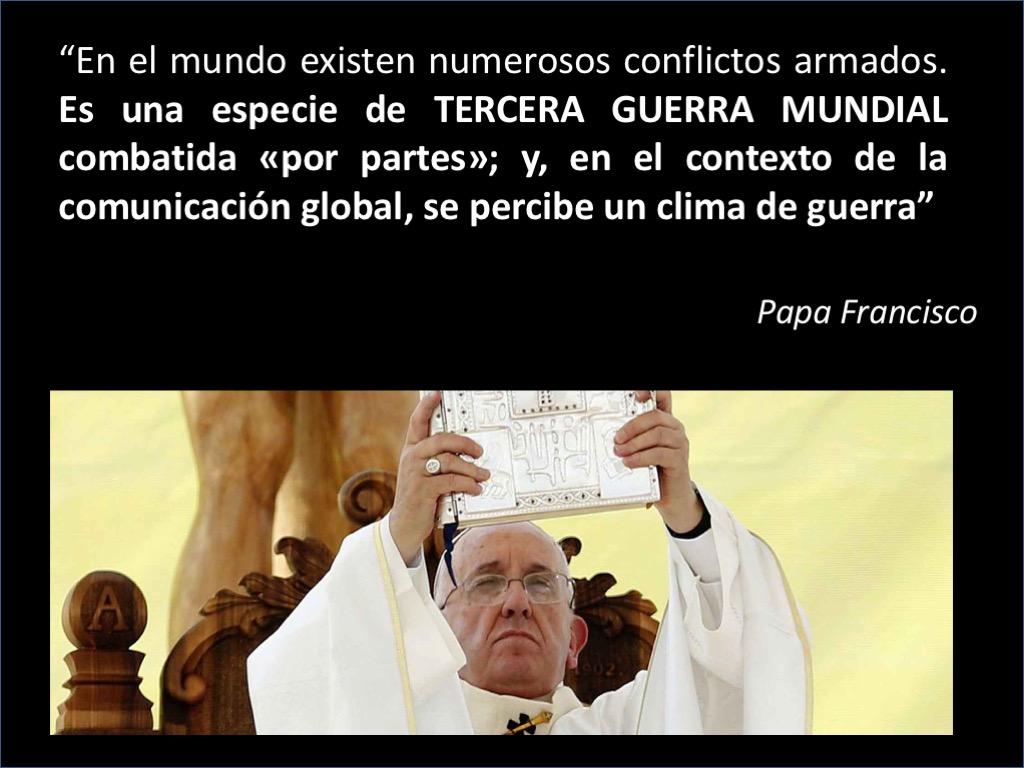 El Papa Francisco asegura que «hay imperialismos en conflicto» y que cuando «se sienten amenazados y en declive, reaccionan pensando que la solución es» un conflicto bélico